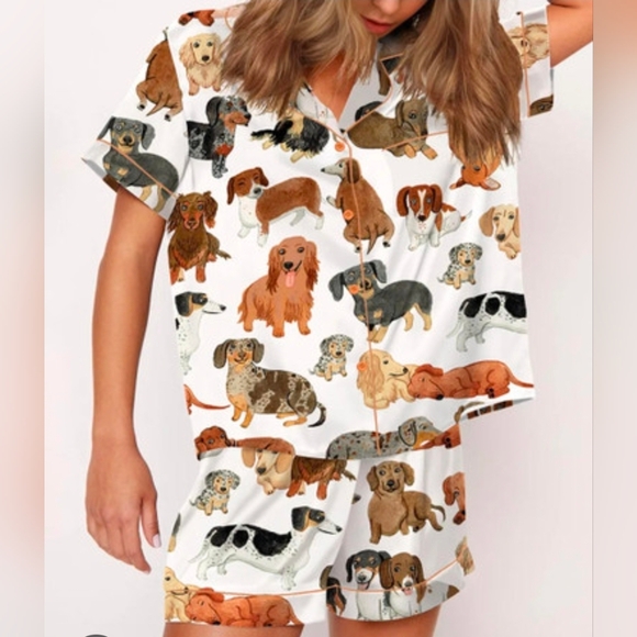 Sheshow Other - NWT Satin Dachshund Pajama Set